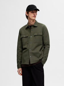 SELECTED | KLASSISCHES OVERSHIRT Jackie | Forste Night oliv