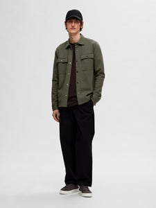 SELECTED | KLASSISCHES OVERSHIRT Jackie | Forste Night oliv