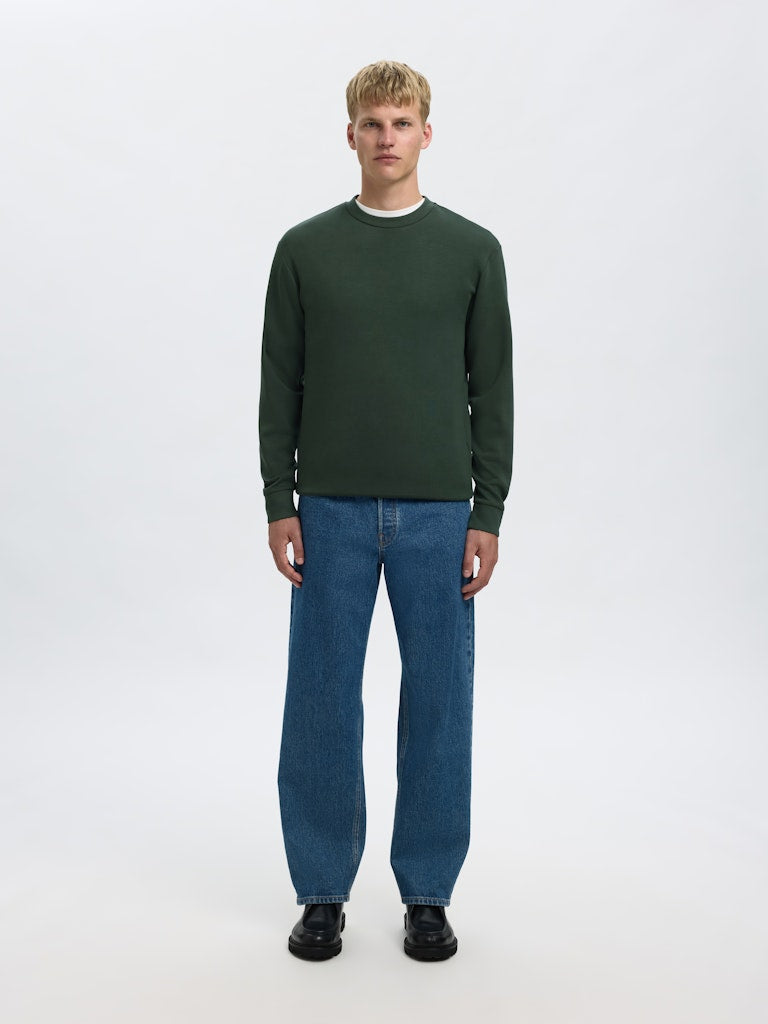 SELECTED | LANGÄRMELIGES SWEATSHIRT Emanuel | Forest