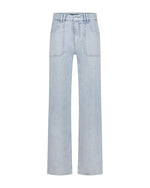 Load image into Gallery viewer, RED BUTTON | Colette Utility Wide Jeans | Bleached
