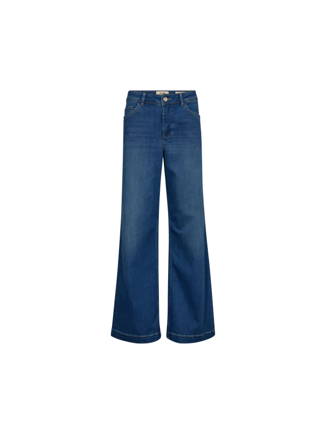 Mos Mosh | MMDara Deluxe Jeans - Wide Fit | 493 Mid Blue