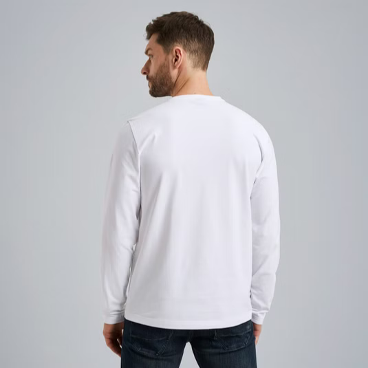 PME | T-Shirt mit langen Ärmeln | 7003 Bright White