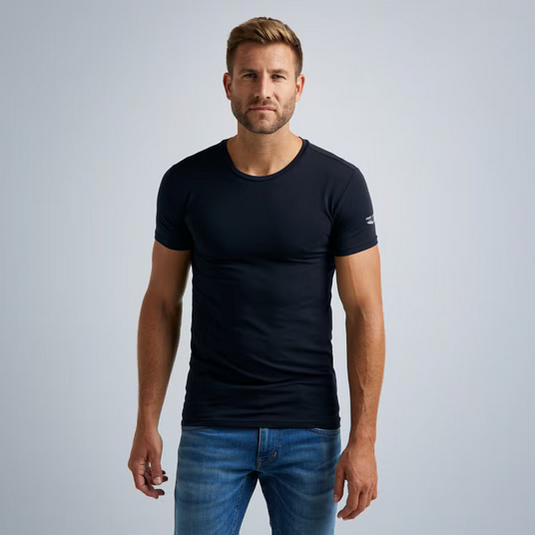 PME | 2-Pack Basic T-Shirt Rundhals | 5287 navy