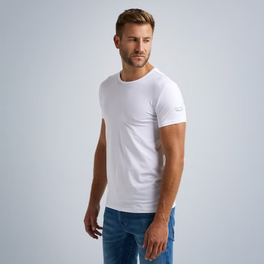 PME | 2-Pack Basic T-Shirt Rundhals | 900 weiss