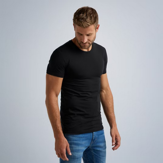 PME | 2-Pack Basic T-Shirt Rundhals | 999 schwarz