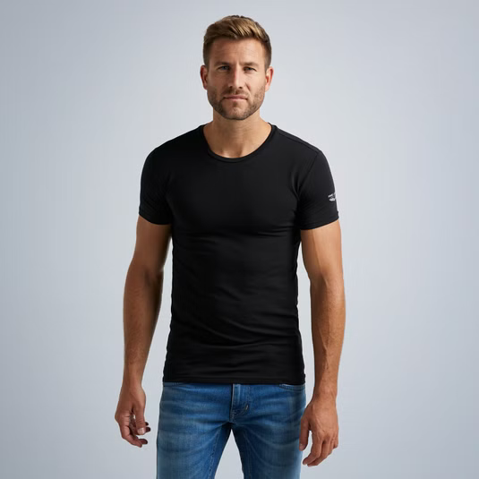 PME | 2-Pack Basic T-Shirt Rundhals | 999 schwarz