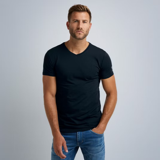 PME | 2-Pack Basic T-Shirt V-neck | 5287 navy