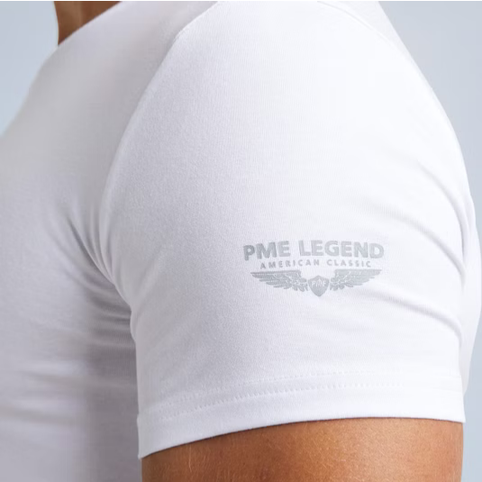 PME | 2-Pack Basic T-Shirt V-neck | 900 weiss