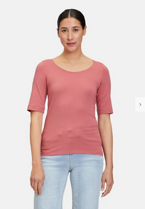 Cartoon |    Basic Shirt mit Rundhalsausschnitt   | 4414 Dusty Cedar