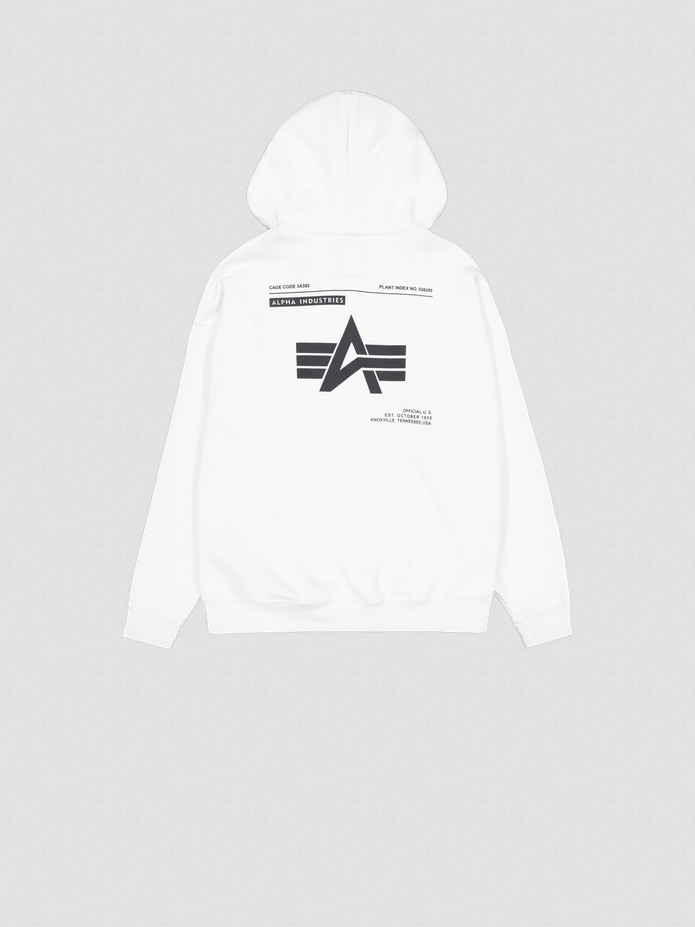 Alpha Industries | Logo BP Hoodie | 09 white