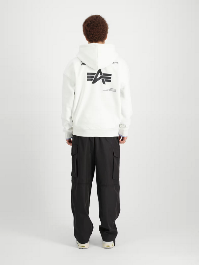 Alpha Industries | Logo BP Hoodie  | 09 white