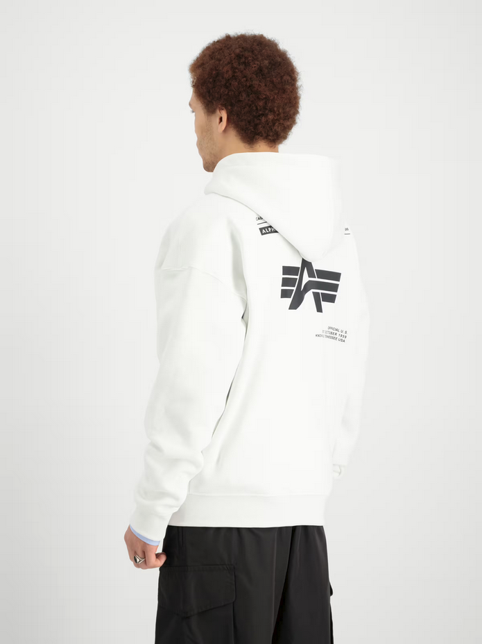 Alpha Industries | Logo BP Hoodie | 09 white