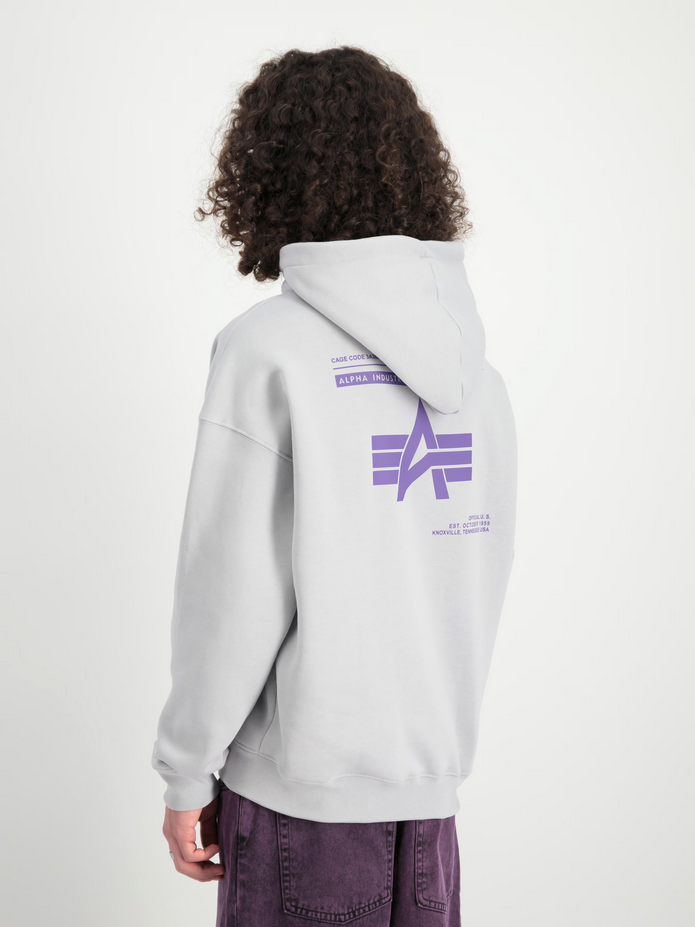 Alpha Industries | Logo BP Hoodie  | 666 grey