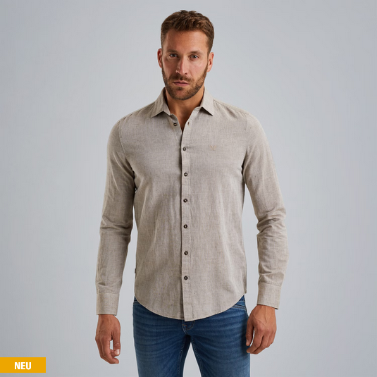 PME | Hemd aus Baumwolle/Leinen | 6407 Butternut