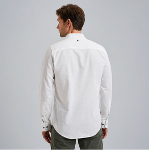 PME | Hemd aus Baumwolle/Leinen | 7003 Bright WHT