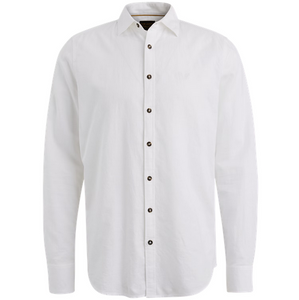 PME | Hemd aus Baumwolle/Leinen | 7003 Bright WHT