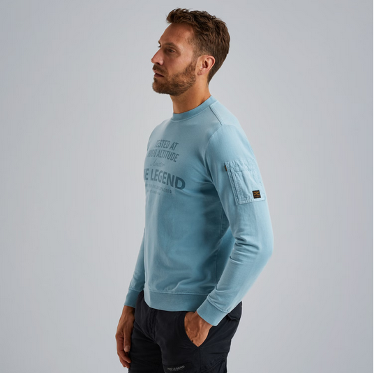 PME | Sweatshirt mit Artwork | 5393 Ash Blue