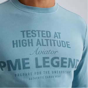 PME | Sweatshirt mit Artwork | 5393 Ash Blue