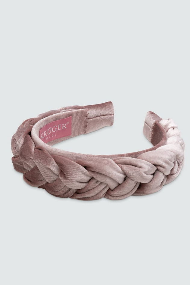 Krüger | Geflochtener Samt-Haarreif | 0033 rose