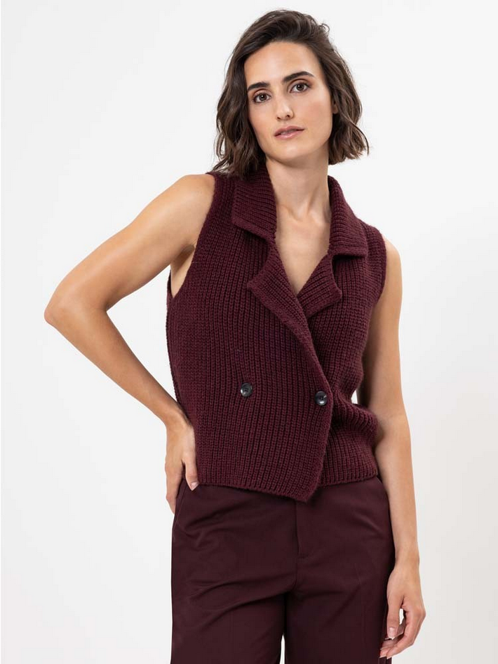 Herrlicher | Susa Strickweste | 24 bordeaux