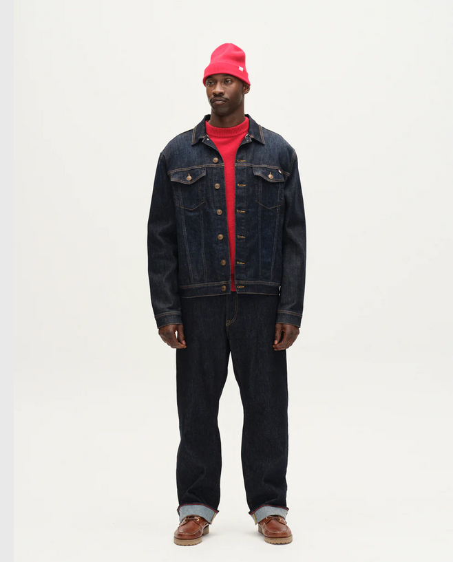 GABBA | Noah Self - Loose Straight Leg Jeans | Dark Blue Denim