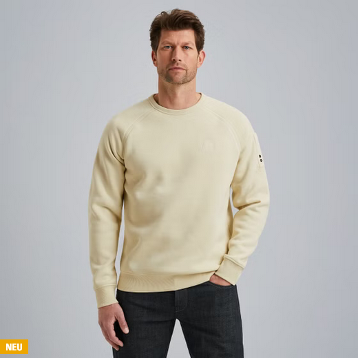 PME | Sweatshirt mit Flight Pocket | 7013 weiss