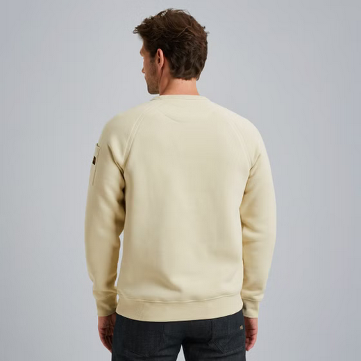 PME | Sweatshirt mit Flight Pocket | 7013 weiss