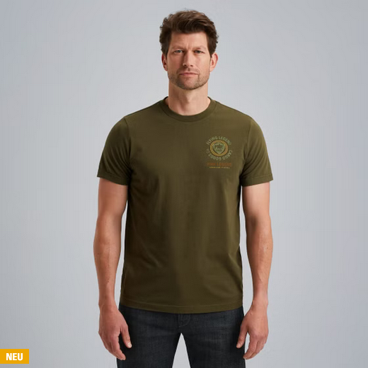 PME | T-Shirt mit Artwork | 6416 dunkelgrün