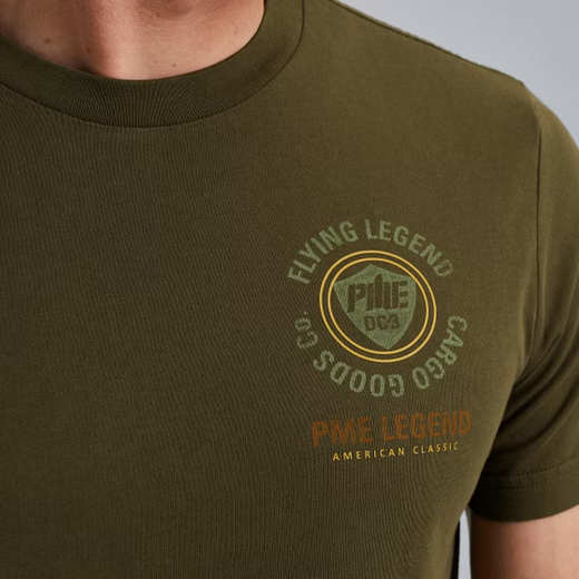 PME | T-Shirt mit Artwork | 6416 dunkelgrün