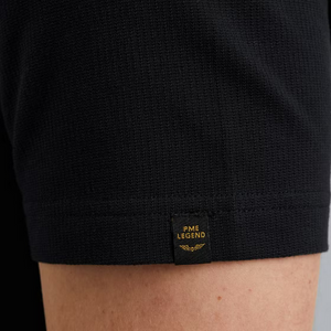 PME | T-Shirt mit Waffelstruktur | 5281 Schwarz