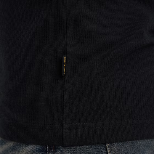 PME | T-Shirt mit Waffelstruktur | 5281 Schwarz