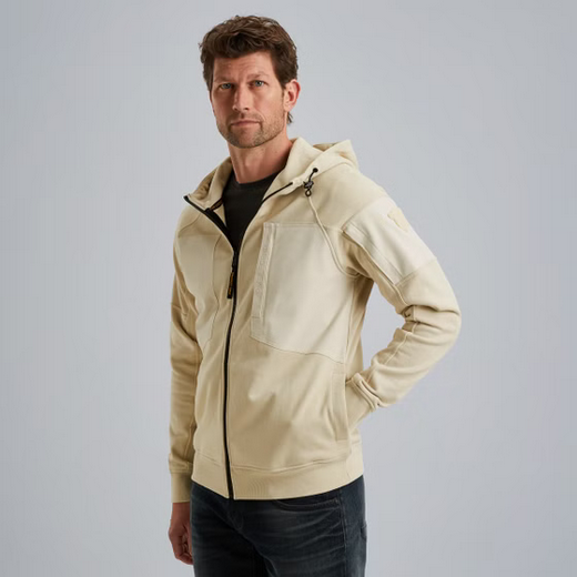 PME | Sweatjacke mit Kapuze | 7013 weiss