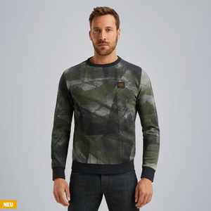PME | Sweatshirt mit Allover Print | 5281 schwarz