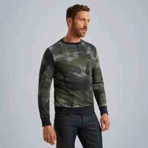 PME | Sweatshirt mit Allover Print | 5281 schwarz