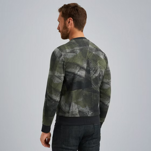 PME | Sweatshirt mit Allover Print | 5281 schwarz