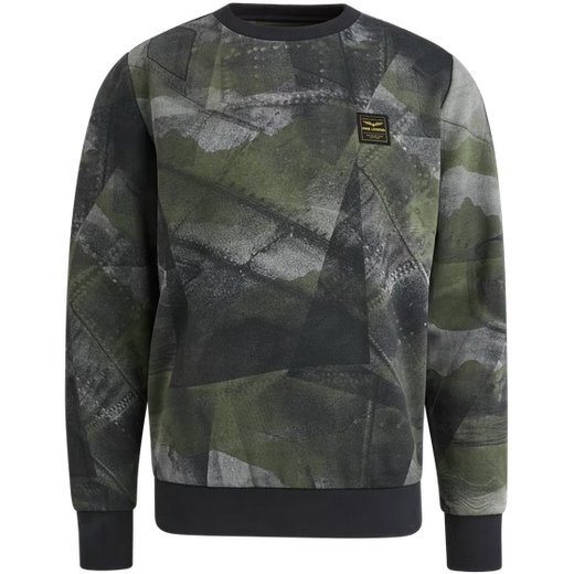 PME | Sweatshirt mit Allover Print | 5281 schwarz