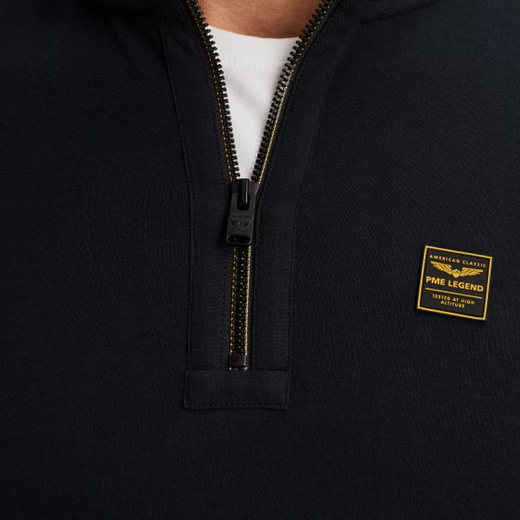 PME | Pullover mit halbem Reißverschluss | 5281 dunkelblau
