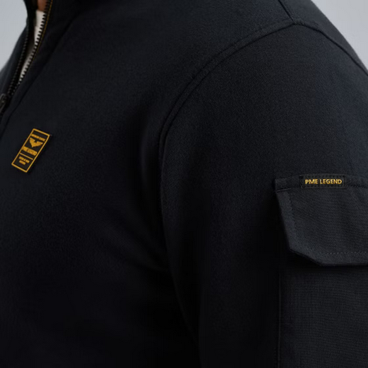 PME | Pullover mit halbem Reißverschluss | 5281 dunkelblau