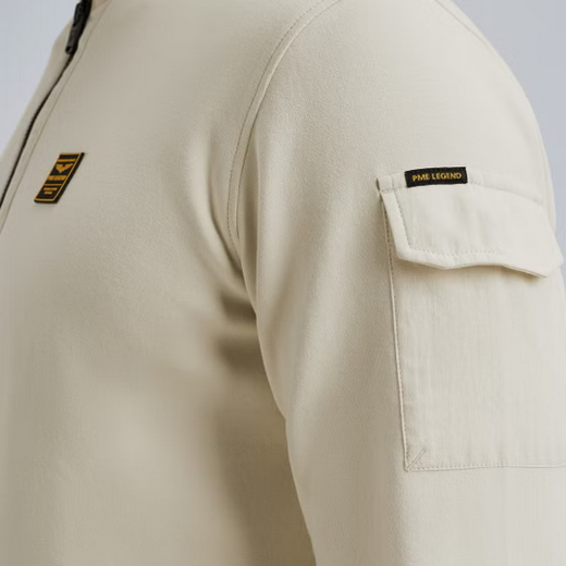 PME | Pullover mit halbem Reißverschluss | 7013 weiss