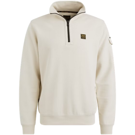 PME | Pullover mit halbem Reißverschluss | 7013 weiss