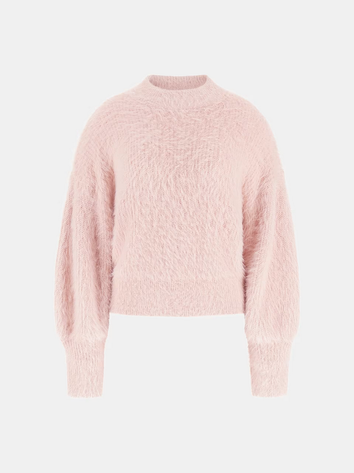 Guess | Pullover mit Rundhalsausschnitt aus Flauschgarn | G66B PINK ROSE