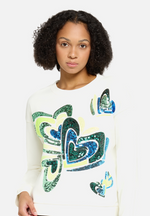 Lade das Bild in den Galerie-Viewer, Cartoon | Sweatshirt Rundhals | 1951 Patch Cream/Green
