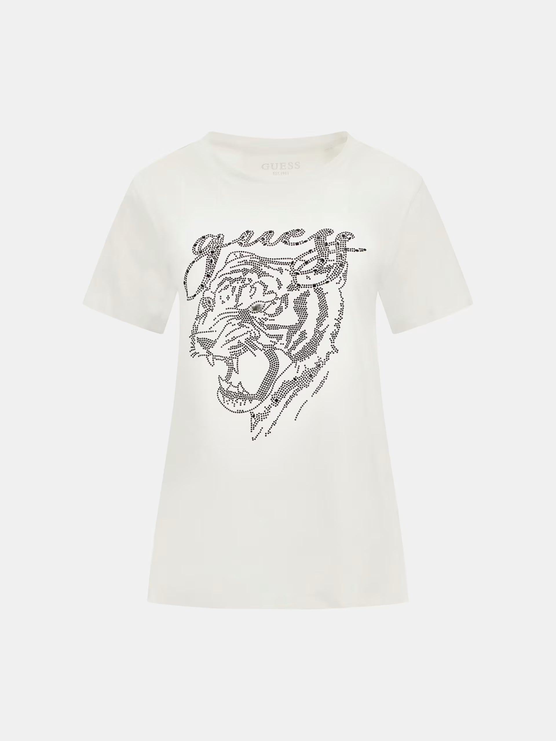 Guess | T-Shirt Strass Tiger Face | G011 white