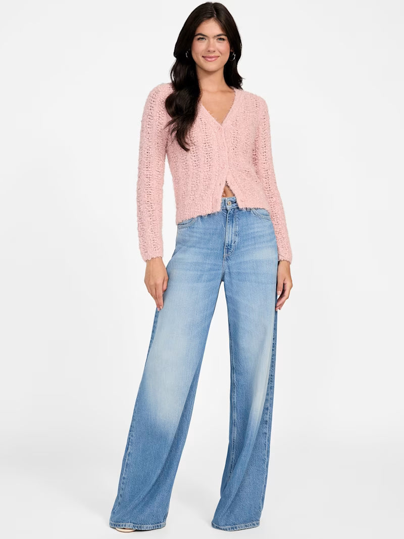 Guess | Cardigan Ajourstrick | G6J3 PINK PEA