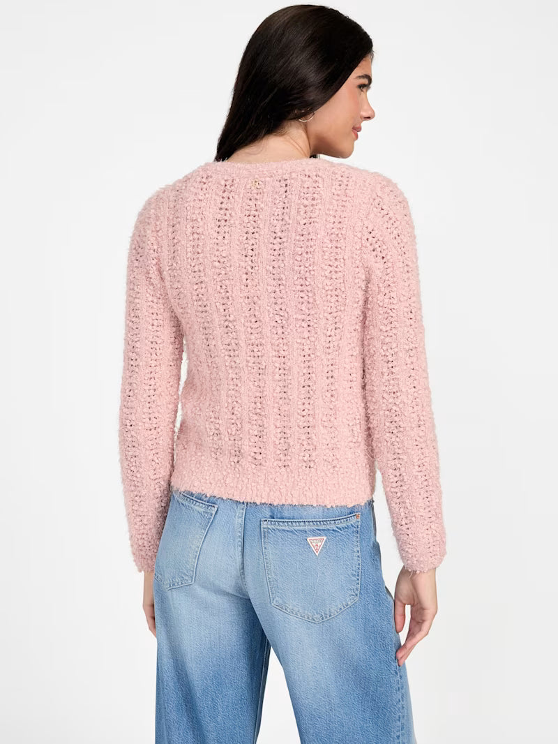 Guess | Cardigan Ajourstrick | G6J3 PINK PEA