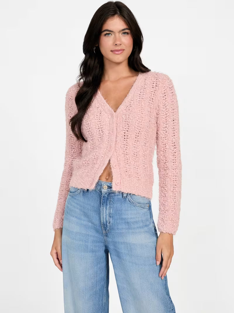 Guess | Cardigan Ajourstrick | G6J3 PINK PEA