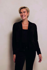 Lade das Bild in den Galerie-Viewer, Zhrill | SALMA - Soft Cord Blazer | Black
