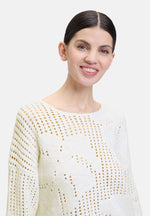 Lade das Bild in den Galerie-Viewer, Cartoon | Strickpullover mit Rundhalsausschnitt | 1014 Offwhite
