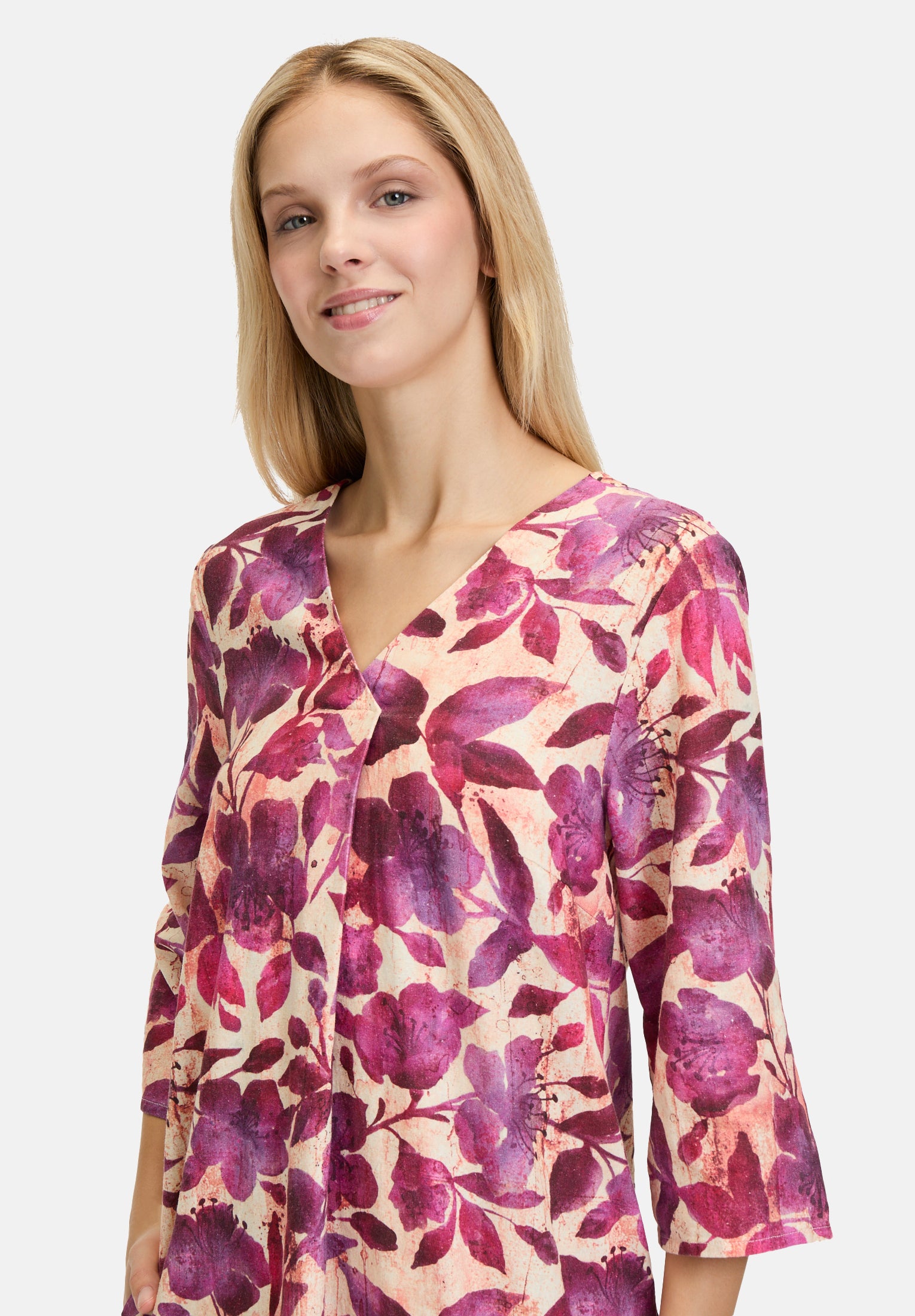 Cartoon | Sommerkleid mit Muster | 1838 Cream/Dark Pink