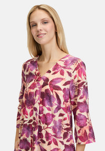 Cartoon | Sommerkleid mit Muster | 1838 Cream/Dark Pink